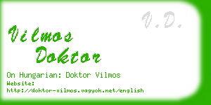 vilmos doktor business card